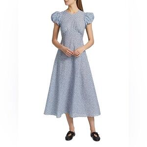 DÔEN Romina Blue Floral Maxi Dress